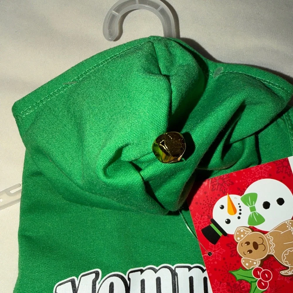 Green 'Mommy's Little Elf' Dog Hoodie